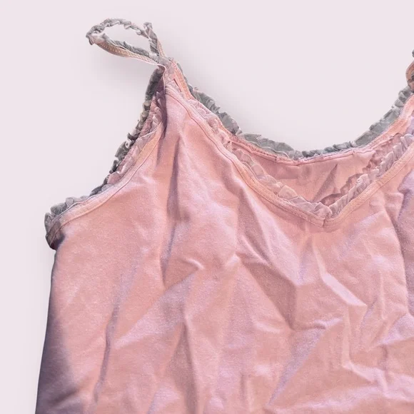 Set Of Two Women's Unbranded White And Pink Lace Trim Camisoles - Picture 9 of 12